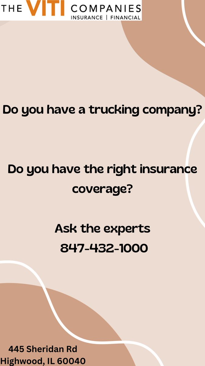 👏We have been the experts for 85 years. If you have questions, we have answers!
847-432-1000 #guyviti #truckingcompany #insurance