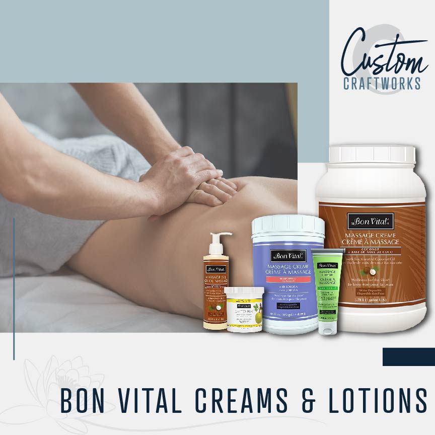CustomCraftwork's tweet image. 🌟Elevate your massage sessions with Custom Craftworks! 🛏️ Comfort meets luxury with our top-tier tables, plush bolsters, and warm table warmers. Enhance each touch with Bon Vital gels and creams. Upgrade your practice today! Shop now: [Link] #BonVital #CustomCraftworks