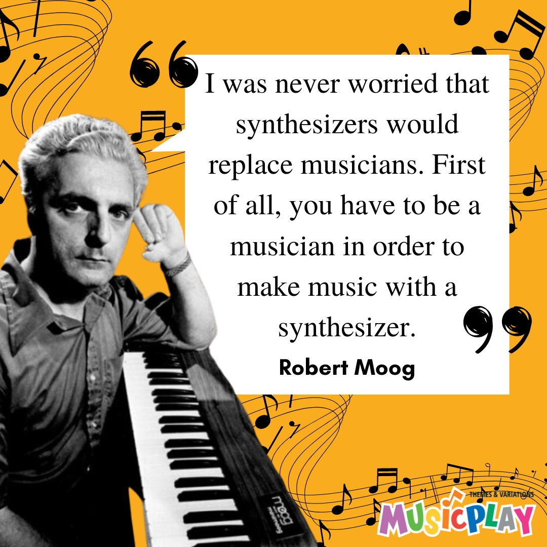 You can access resources on Robert Moog and the Moog synthesizer, as well as other electronic instruments like the theremin, in our brand new Electronic Music unit AND in our Electronic Music learning modules! Check them out on MusicplayOnline! #musiced #musiceducation