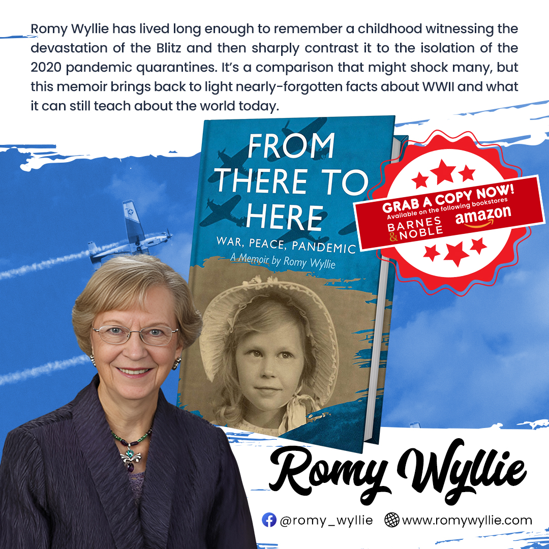 Romy Wyllie, author of 'From There to Here: War, Peace, Pandemic - A Memoir,' is an honorary alumna of the California Institute of Technology where she co-founded and led an architectural tour service for thirty-three years. In her book, the author recalls her childhood growing