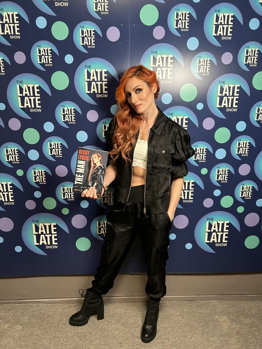 Coming up on tonight's @RTELateLateShow @BeckyLynchWWE talks about her Dublin childhood and her incredible wrestling career. Becky's book #TheMan is available in all bookshops now @LittleBrownUK @Kirsteenastor