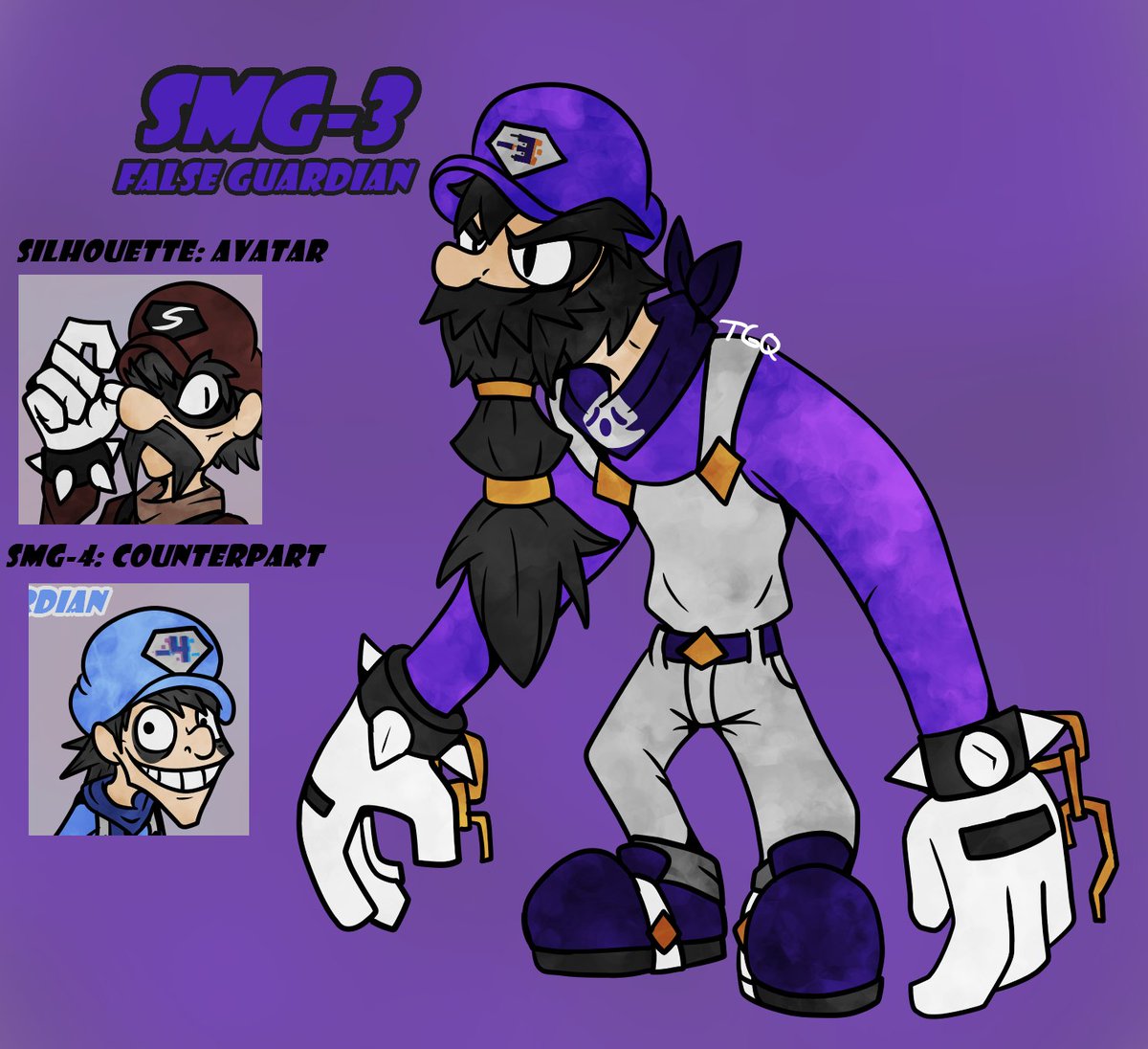 you guys liked SMG-4 and Silhouette, so now introducing: SMG-3, the False Guardian #SMG4 #smg4fanart