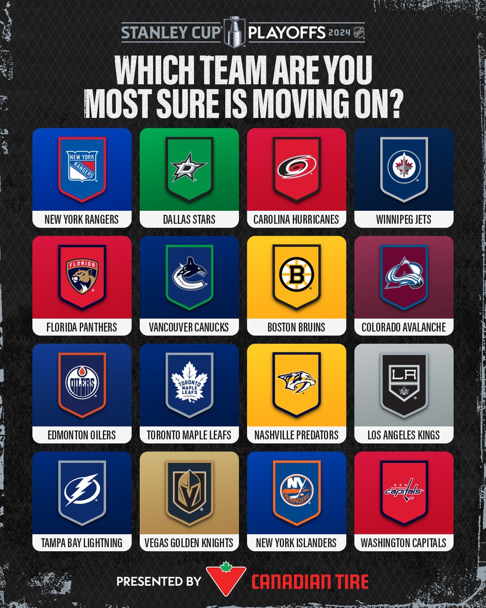 Who are you SURE will make it through the First Round? 💭 Catch the start of the #StanleyCup Playoffs TOMORROW on @espn, @tntsports, @Sportsnet, and @TVASports! Presented by @CanadianTire