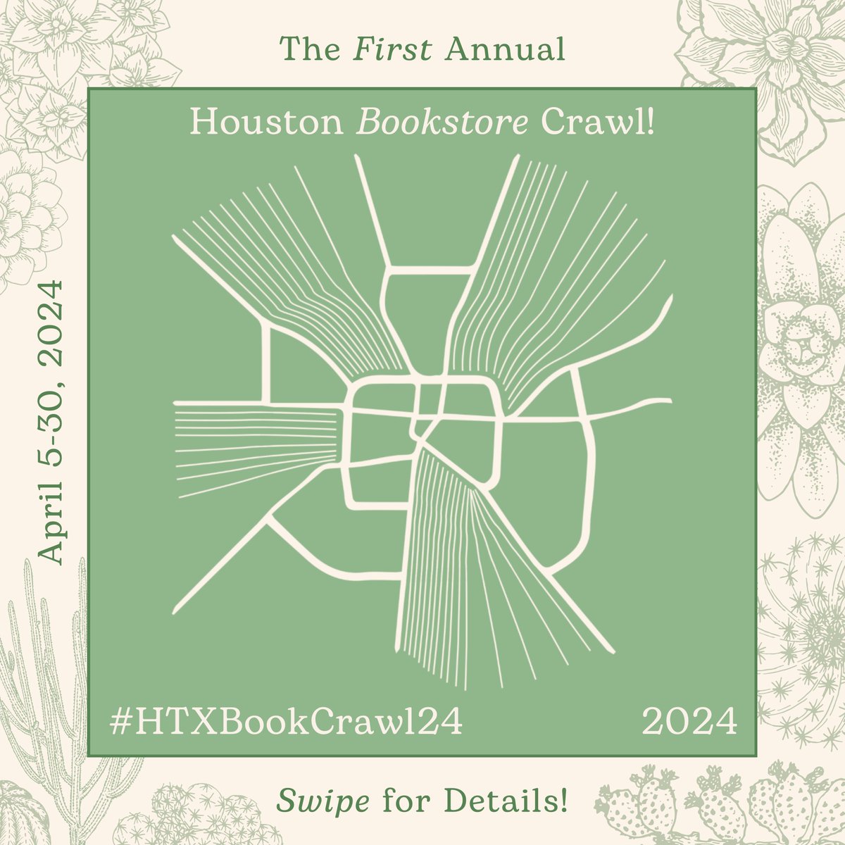 BlueWillowBooks's tweet photo. ✨The first-ever #Houston Bookstore Crawl is happening now!✨
18 Houston-area indie bookshops invite you to visit us this month—not only on #IndieBookstoreDay, but all April! 🥳
Visit our website for the details on #HTXBookCrawl24: https://t.co/F3Dj7bnnJB https://t.co/vIQeT7UxOL