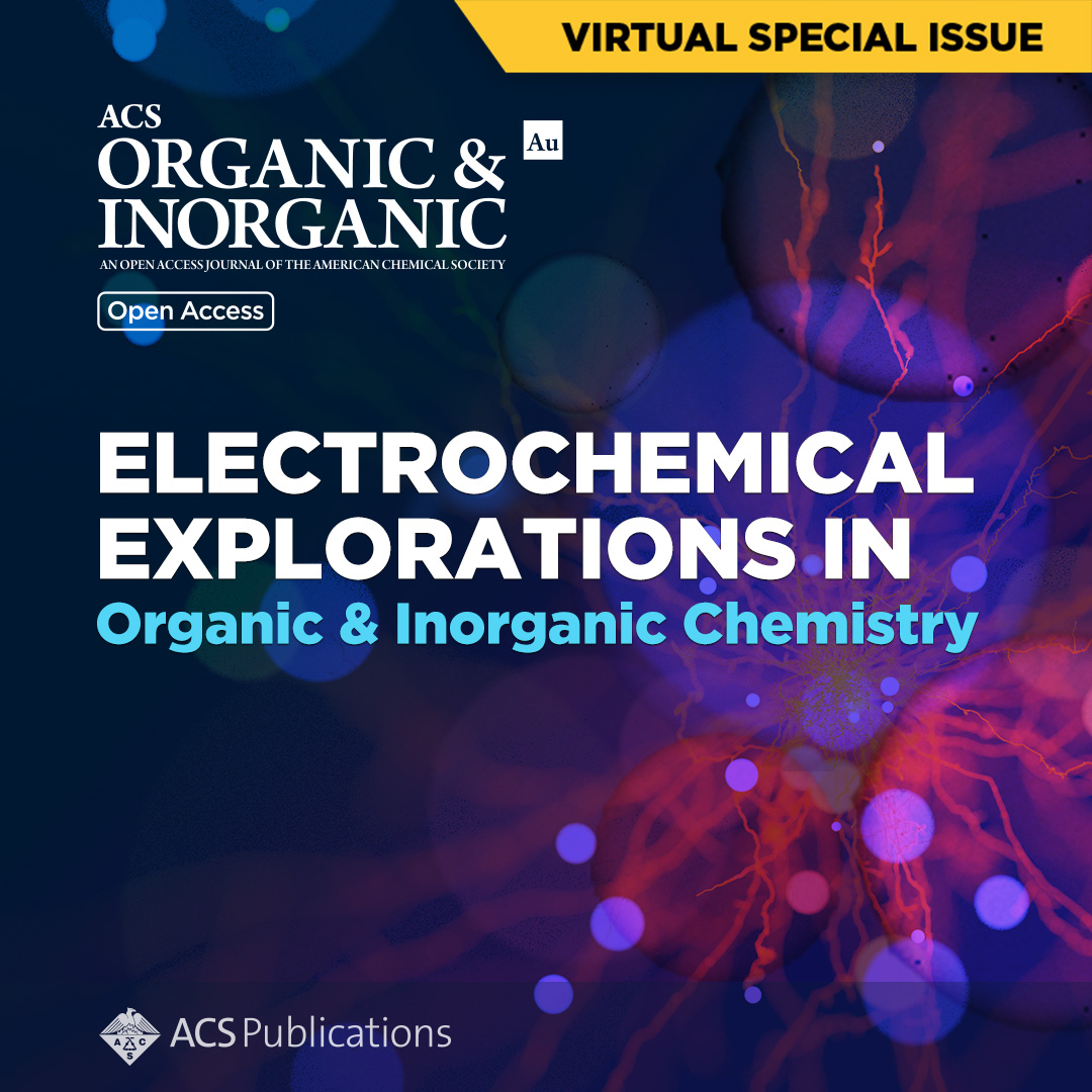 To showcase innovative chemical synthesis, catalysis, energy & fuel production enabled by electrochemistry, ACS Organic & Inorganic Au will publish a special issue: 'Electrochemical Explorations in Organic & Inorganic Chemistry.' Learn how to join us 👉 go.acs.org/8ZB