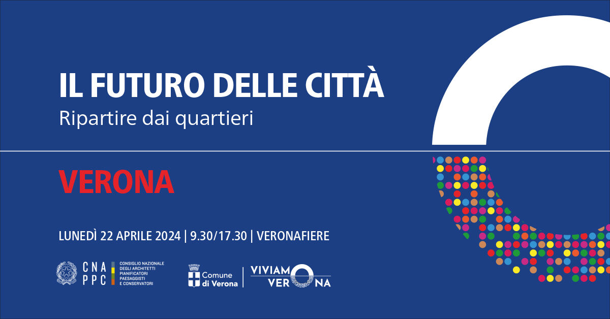 #comunicatostampa Verona ospita il convegno 'Il futuro delle città, ripartire dai quartieri'. Evento chiave per discutere rigenerazione urbana e sviluppo sostenibile con #CNAPPC. Scopri di più: bit.ly/3UpGT51 #Urbanistica #Verona #Architettura