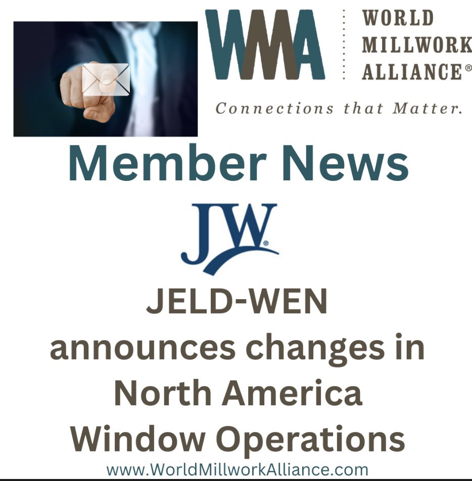 JELD-WEN Holding, Inc. has announced actions to simplify its North America windows operations by closing its Vista, California, and Hawkins, Wisconsin, manufacturing facilities. Read more at worldmillworkalliance.com/jeld-wen-annou… #WMA #WorldMillworkAlliance