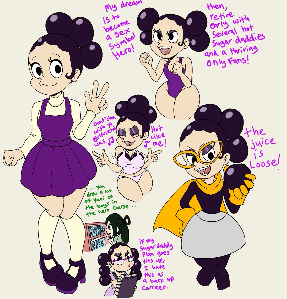 🍇𝙏𝙝𝙚 𝙅𝙪𝙞𝙘𝙚 𝙞𝙨 𝙤𝙣 𝙩𝙝𝙚 𝙡𝙤𝙤𝙨𝙚~

 █▓▒▒░░░Mineta Minoru░░░▒▒▓█

[Fem]
UA's Resident perverted Short Stack
BL/YAOI enthusiast
̶A̶̶l̶̶l̶̶e̶̶g̶̶e̶̶d̶ ̶p̶̶a̶̶n̶̶t̶̶y̶/̶b̶̶o̶̶x̶̶e̶̶r̶ ̶t̶̶h̶̶i̶̶e̶̶f̶
18+ [no minors]