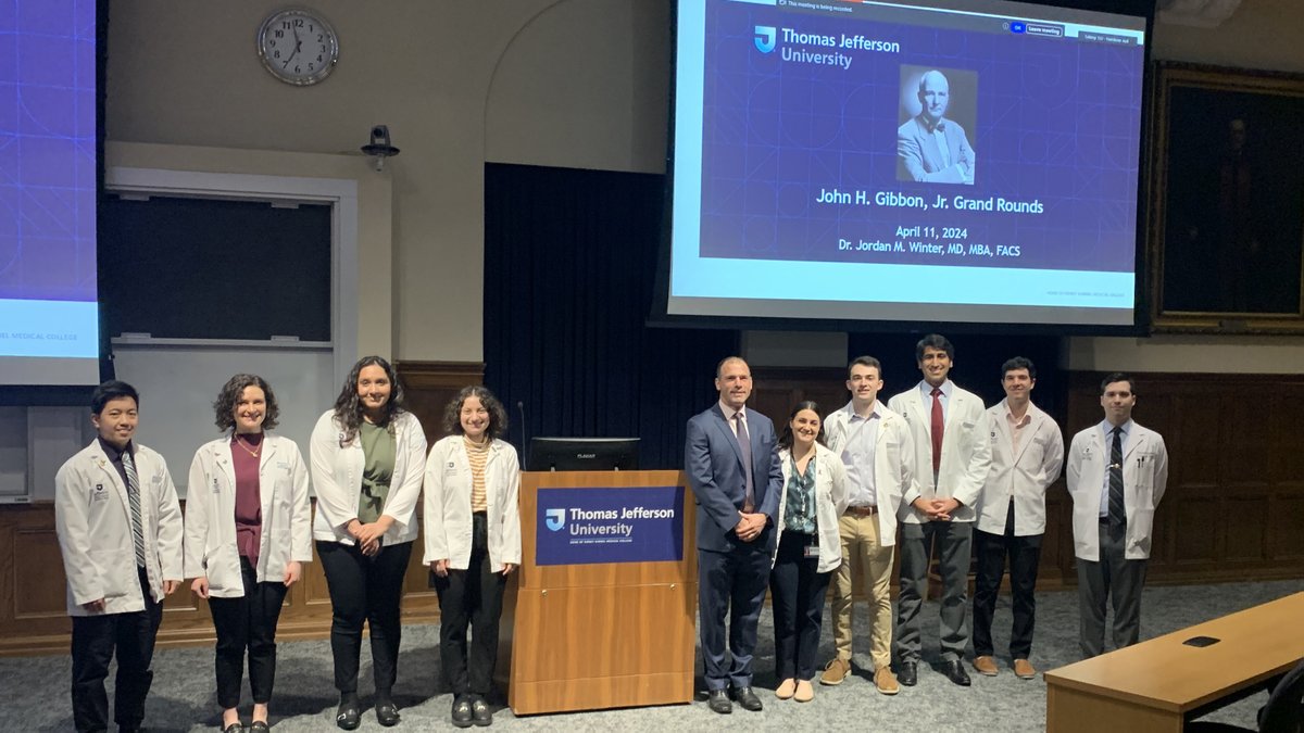 It was a pleasure to welcome former @JEFFsurgery faculty member @JordanMWinterMD back to campus to deliver the Annual John H. Gibbon Jr. Lecture last week. Thank you to @GibbonSurgSoc for co-hosting! Dr. Winter is now Director of Surgical Oncology at @UHSurgeryHealth @CWRUSOM