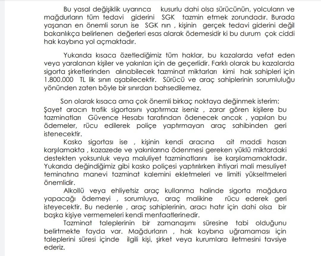 AvAliOtay's tweet photo. Trafik kazaları, hukuki durum ve kaza mağdurlarının hakları-4 https://t.co/mg8vKg7rzW