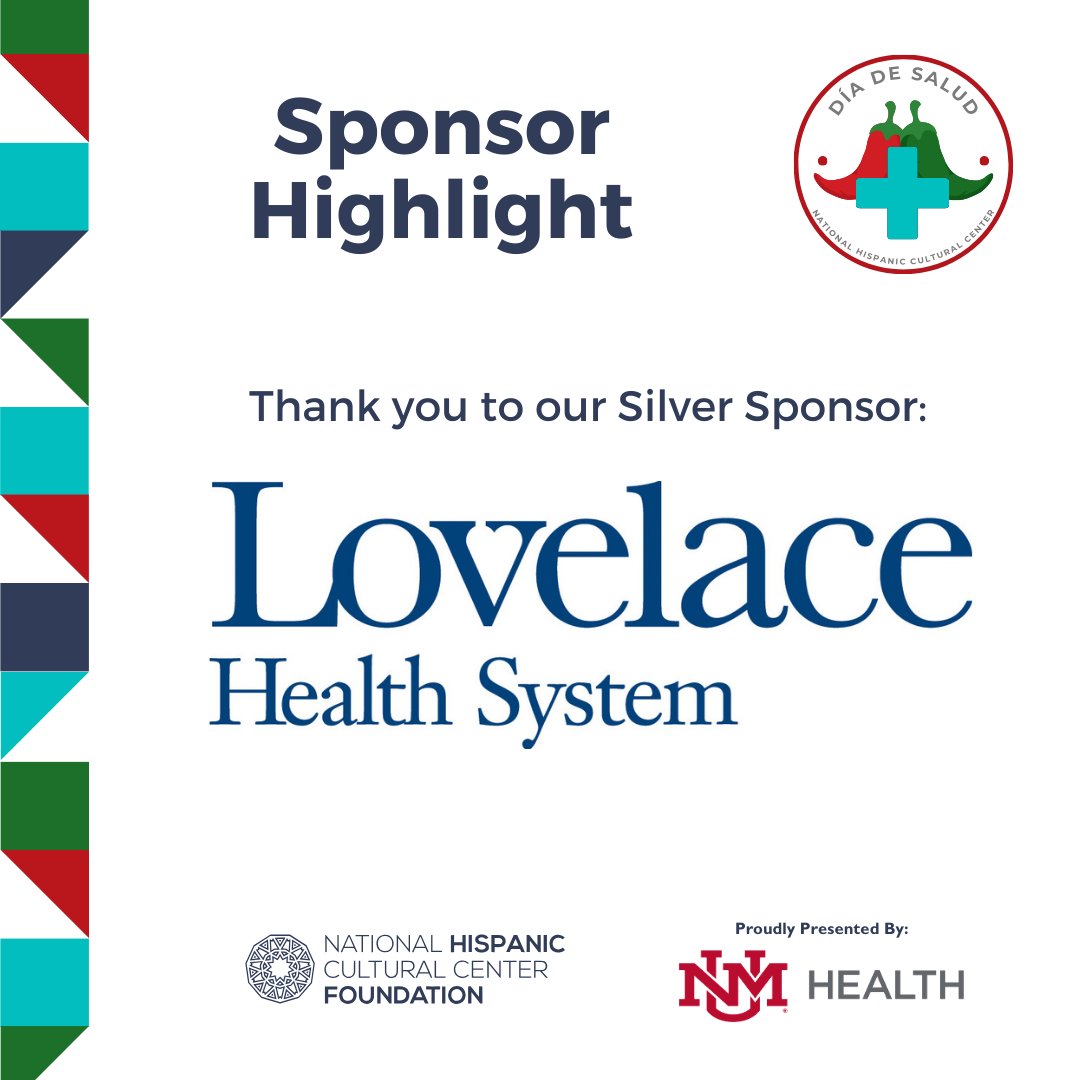 Big thanks to Lovelace Health System for your Silver Sponsorship at Día de Salud! Swing by the NHCC on April 28th, 9AM-2PM, for expert health insights. Your wellbeing is our priority! 🏥❤️ #LovelaceHealth #SilverSponsor #DiaDeSalud #NHCCF