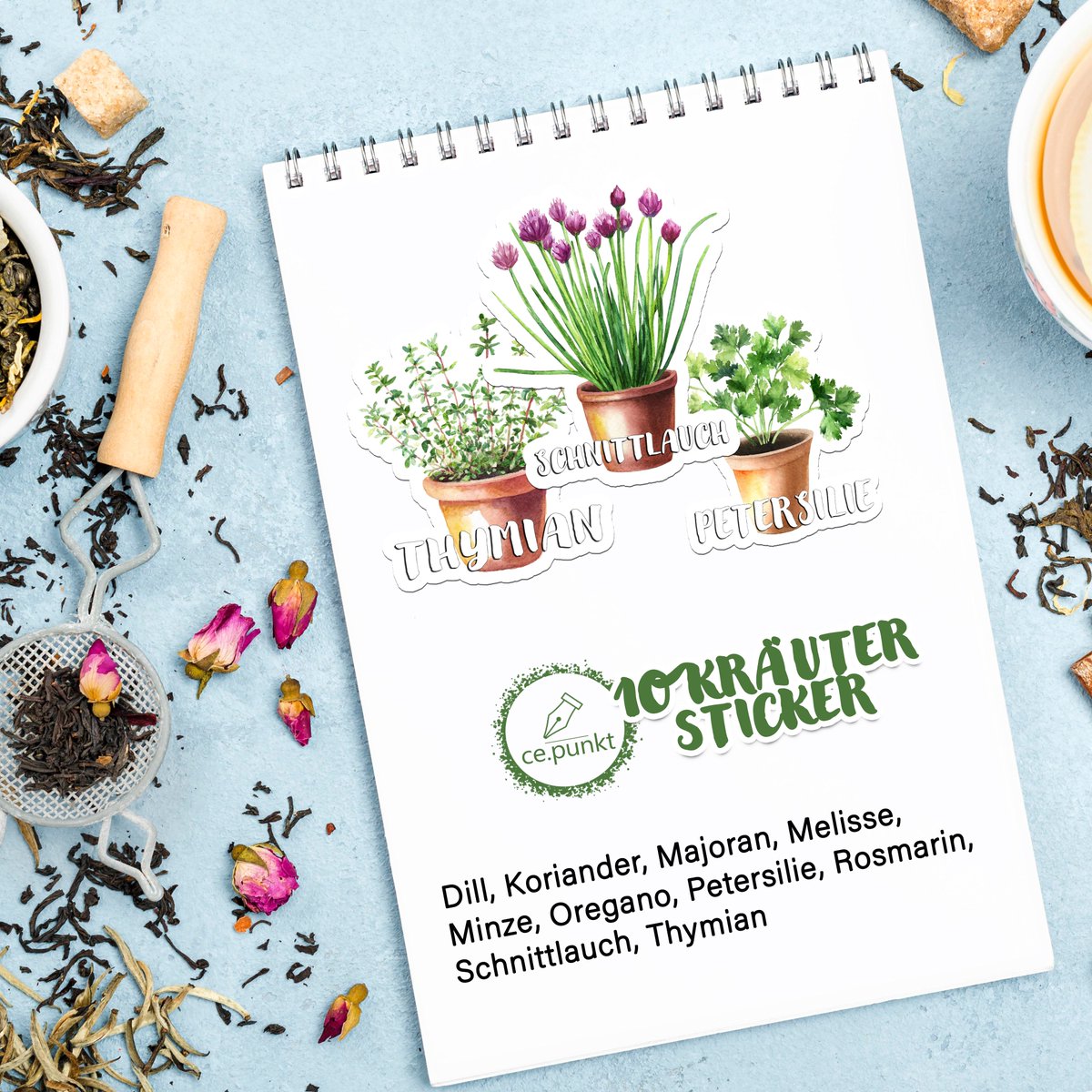 #Kräutergarten - #Herbs #Sticker Bundle (10 Stk. PNG - 1024x1024px) etsy.me/3UlkeGR via @Etsy