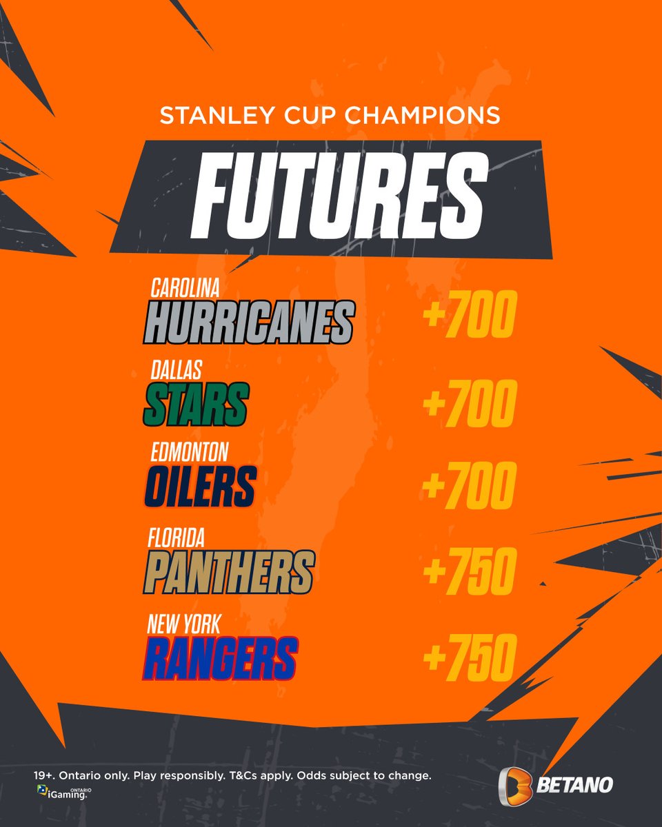 🏒🔮 Cup season is here and the odds are in! Who do you think will hoist the Stanley Cup? 🏆 #BetanoCanada #Hockey