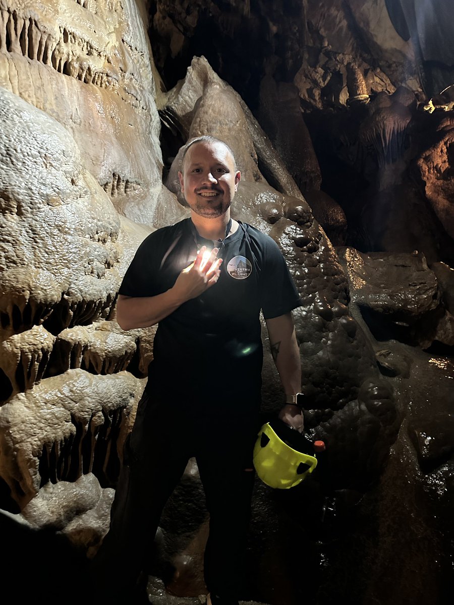 Got to go #caving with the great Peter Jackson at #stmichaelscave #gibraltar This was my third time in the lower caves.