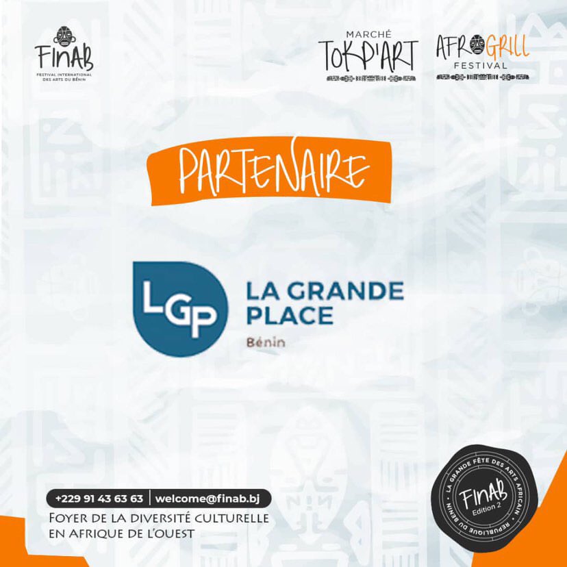 LGP_Benin's tweet photo. @gouvbenin @BeninDiplomatie @shegunbakari @PresidenceBenin @ortb_info @PatriceTalonPR @JoseTonato @abtofficiel @TourismeBenin_ @AurelieASZ 𝐋𝐀 𝐆𝐑𝐀𝐍𝐃𝐄 𝐏𝐋𝐀𝐂𝐄 𝐁𝐄𝐍𝐈𝐍 , 𝐏𝐀𝐑𝐓𝐄𝐍𝐀𝐈𝐑𝐄 𝐒𝐔𝐑 𝐋𝐄 𝐅𝐈𝐍𝐀𝐁
   
➡️ LA GRANDE PLACE BENIN 🏠🎨🖼️🎭 est partenaire du (#FINAB) . Pour le compte de  cette 2ème #édition du Festival ✨,  propose 03 grandes activités dans sa #programmation du 23 au 28 Avril. https://t.co/gDGtxSHDCm