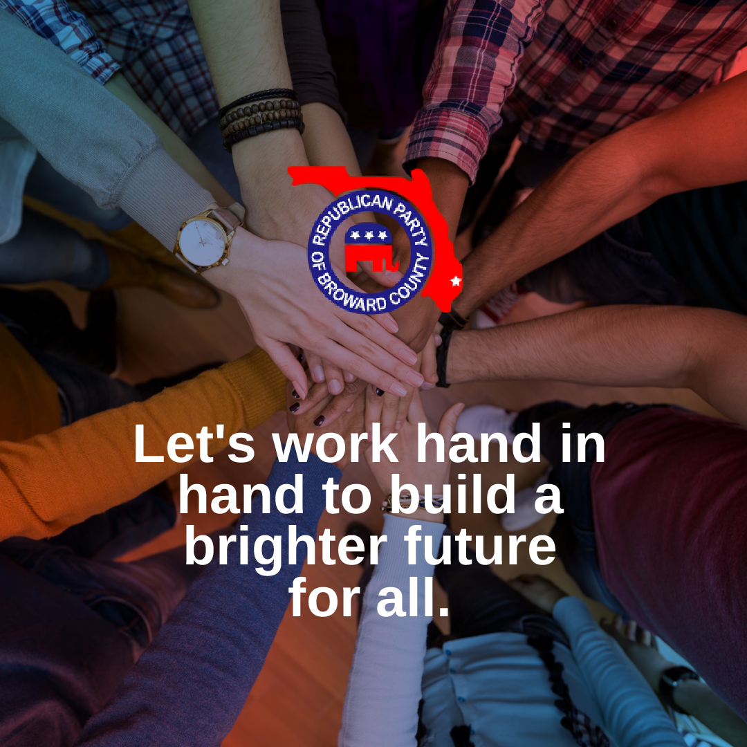 Together, as one #nation, we stand united for better governance. Let's work hand in hand to build a brighter #future for all. #browardrepublicans #republicanparty #broward #gop #leadright #votered #americafirst