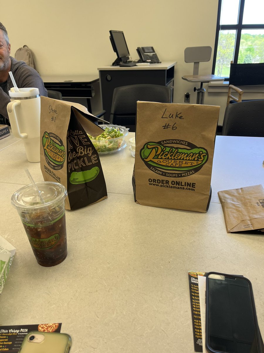 Shoutout to <a href="/PicklemansKC/">Pickleman's KC</a> for providing lunch for our department today! Great way to fuel up before a busy afternoon of scanning books and organizing book rooms! <a href="/OlatheEastHawks/">Olathe East High School</a> @Picklemans