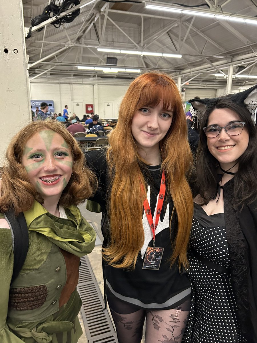 DanaFischerMTG's tweet photo. I got a ride from the hotel to @LaughingMtg #LDXPBay2024 with my friends @KaylaDMTG and @AyliKatt and am ready for Day 1 of 3 of the event! There are all kinds of things going on here, including a #MTGOTJ #CommandFest and a @fabtcg event! #MXP #LDXP https://t.co/YxC6fKwkEp