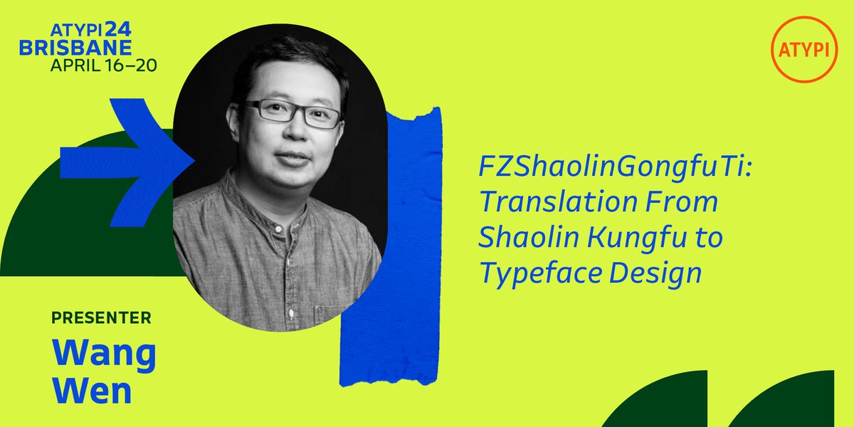Wang Wen from Platinum Sponsor FounderType @foundertype is presenting today at ATypI 2024 Brisbane 🇦🇺 Shiyang He will translate. Last day for tickets. atypi.org/brisbane #ATypIBrisbane #ATypI2024 #typefaces #typedesign #typography #graphicdesign #calligraphy #lettering