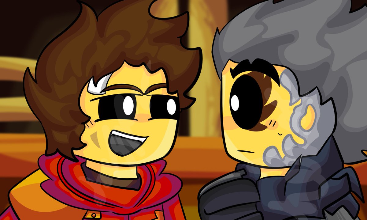 InvertedJasper's tweet photo. hi guys do y know that one image of cinder looking worried and such?? yeah i drew it.
Also I couldnt draw Kai's hood on him so i just drew him without it.
#ninago #ninjagofanart https://t.co/KRtbzpb2zW
