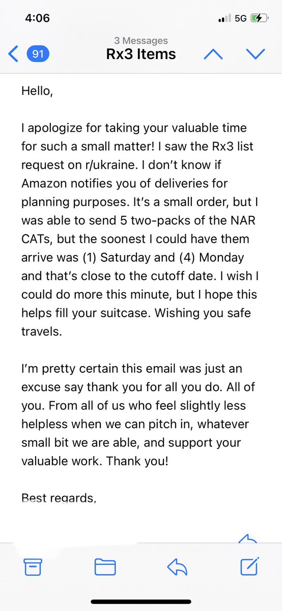 UFL_Robin's tweet image. I got the loveliest email from a donor today. She has no social media and wants her msg to reach all the volunteers & NGOs it can, so she gave me permission to share as long as I removed her name.
So, yeah. To my fellow support crew: this one's for you.