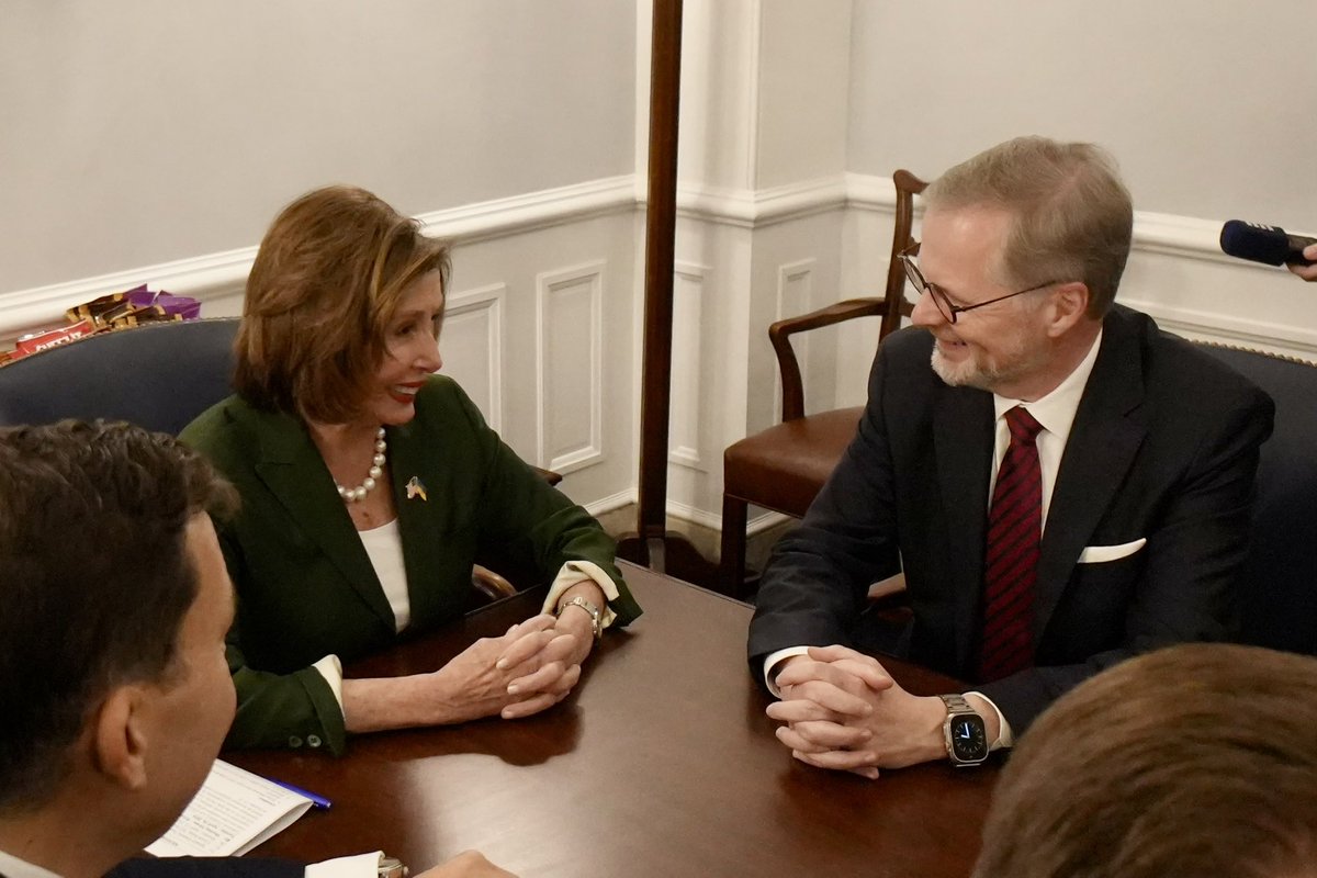 Earlier this week, it was my privilege to meet with Czech Prime Minister Petr Fiala to celebrate 25 years of the Czech Republic's membership in NATO.   We discussed the shared commitment to democracy between our countries as important partners for peace and security in the world.