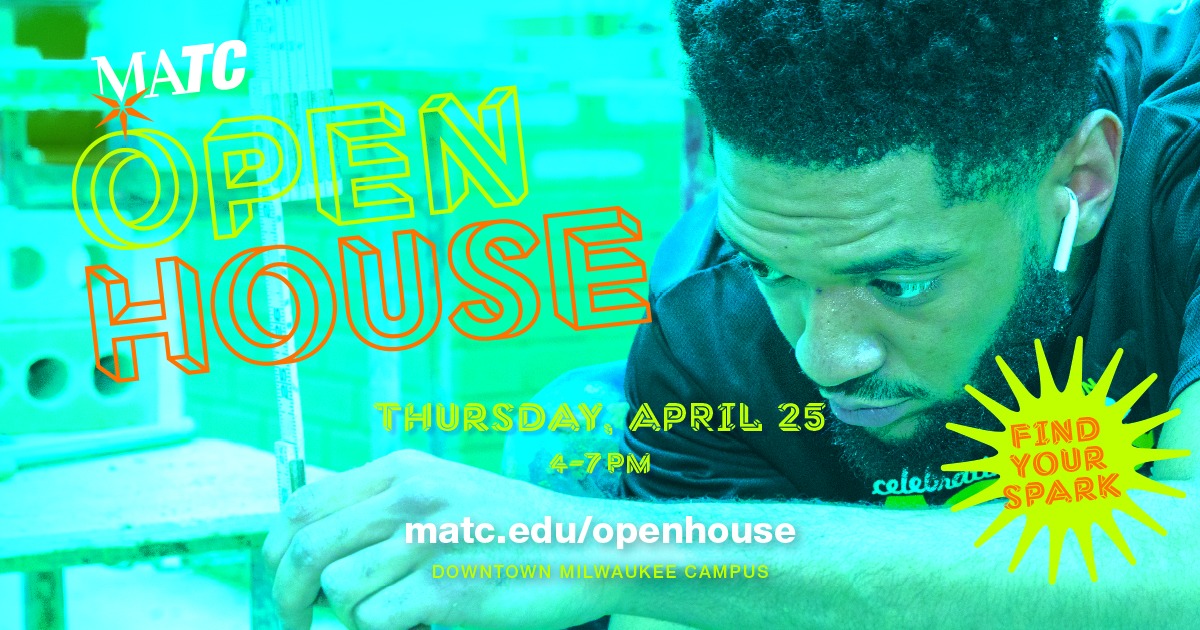 Why do 30,000 students choose MATC? ⭐ Prepares you for a career in as little as 1-2 years ⭐ Affordable path to a four-year degree ⭐ Small class sizes ⭐ Daytime, evening and online course options Learn more at our Open House on 4/25! 🔗 matc.edu/openhouse/