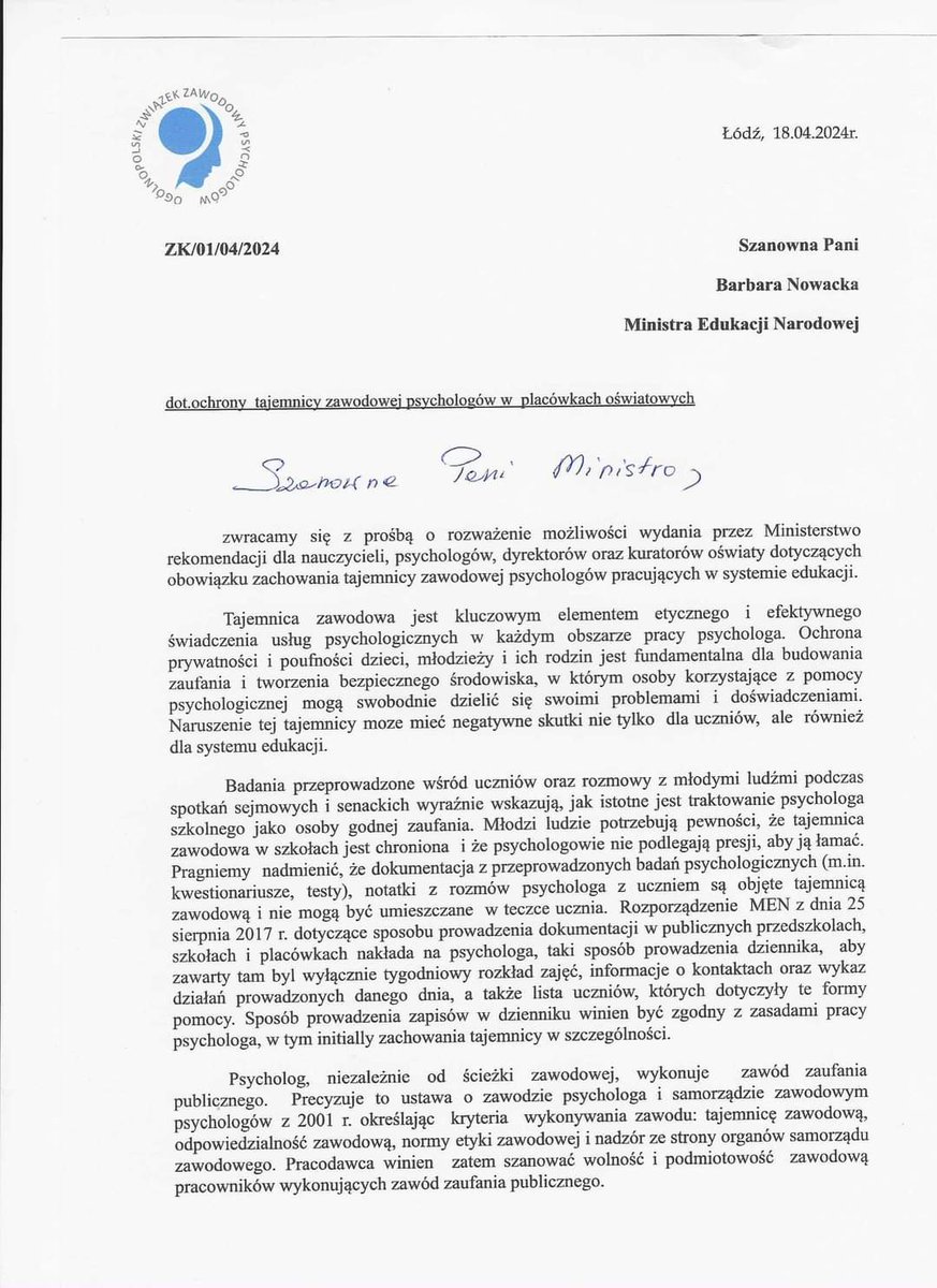 Ogólnopolski Związek Zawodowy Psychologów tweet media