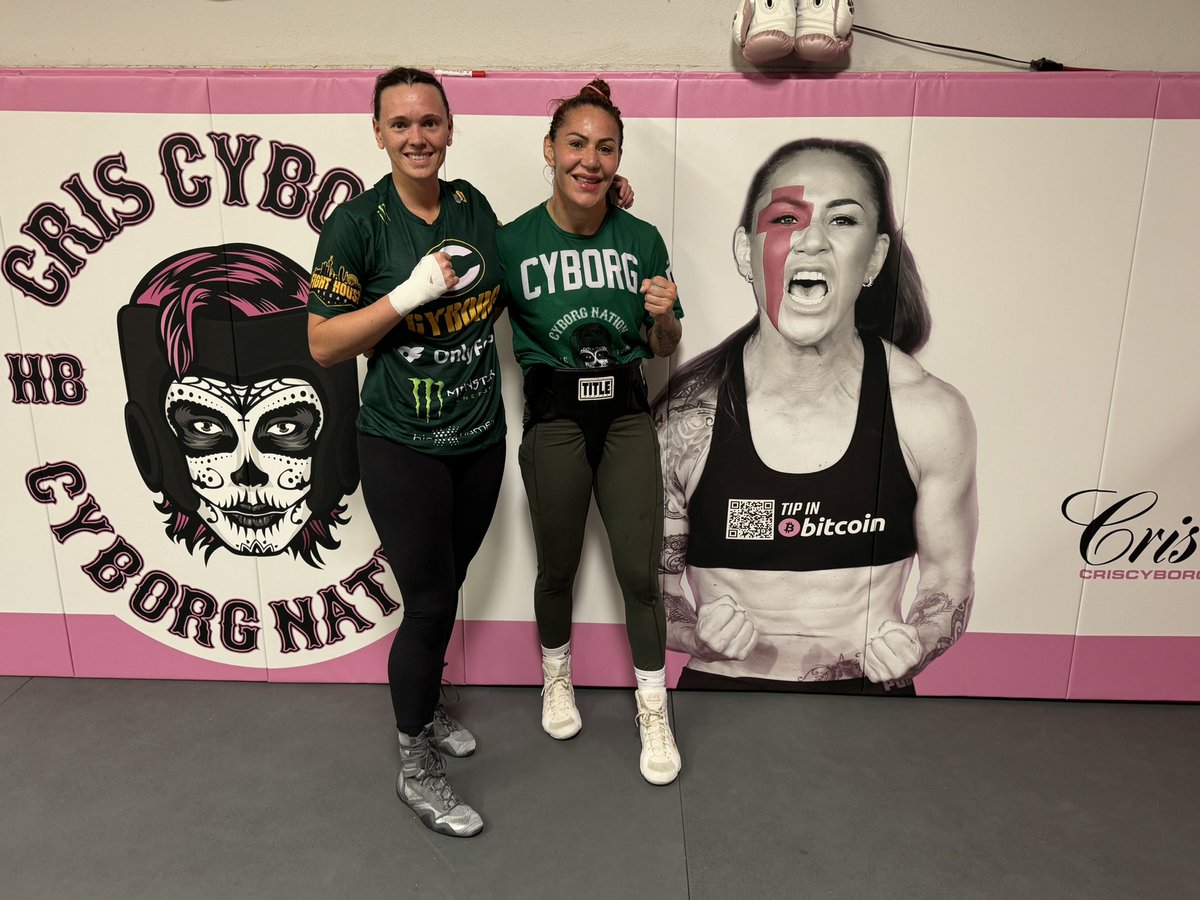 Great rounds with Adelle Mutum today @CrisCyborgGym excited to return to the Boxing Ring in Green Bay next weekend. Ohhh…and Tip in #Bitcoin #BTC