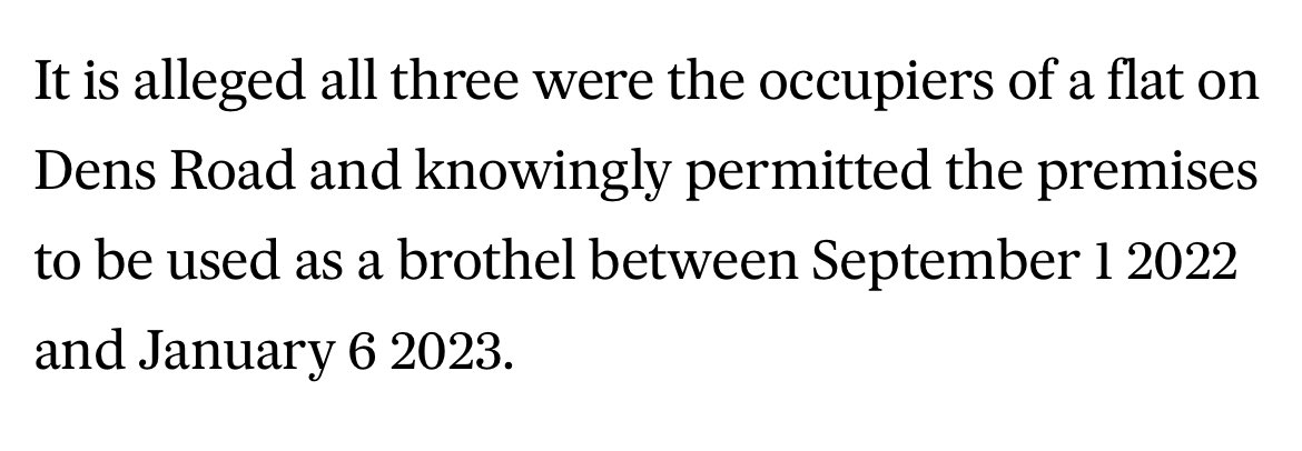 I’ve just seen a news story about 3 women aged 38-57 who are being prosecuted for brothel keeping. So clearly three workers working together for safety