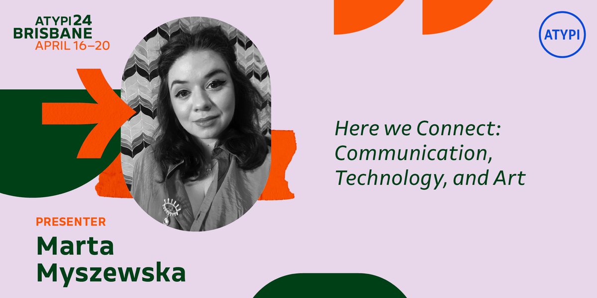 Marta Myszewska from Education Partner Polish Japanese Academy of Information Technology @polskojaponska is presenting today at ATypI 2024 Brisbane 🇦🇺 Last day for tickets. atypi.org/brisbane #ATypIBrisbane #ATypI2024 #typedesign #typography #graphicdesign #designeducation