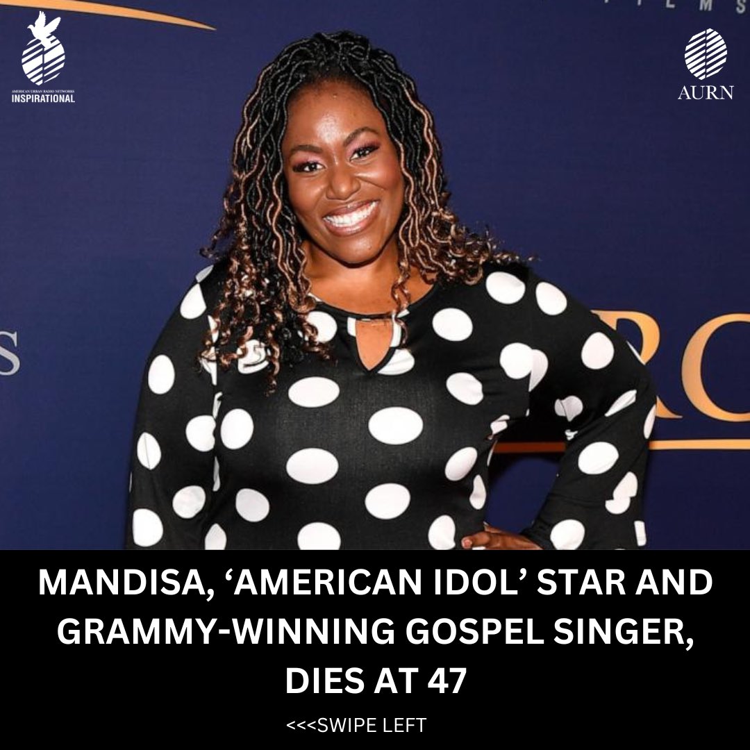 #breakingnews According to @AP, @mandisaofficial, a contemporary Christian singer who appeared on “American Idol” and won a Grammy for her 2013 album, ‘Overcomer,’ has died at the age of 47. A rep for the singer told AP news that the singer was found dead in her home in