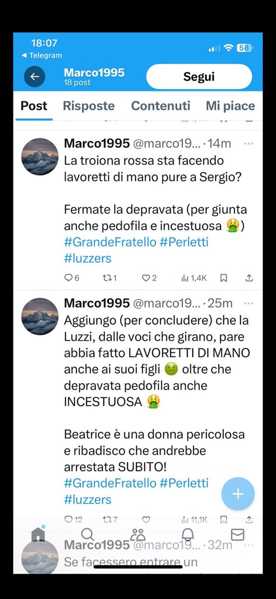 Tanqueray__20's tweet photo. Ah siccome la cuoca ieri nella room ha detto che noi luzzers abbiamo minacciato la laureata di st*pro cosa non assolutamente vera perché ci siamo totalmente dissociati e abbiamo fatto tantissimi post per segnalare, non solo scriveva su Anita ma anche su Beatrice!
ORA BASTA! https://t.co/XvSBgODHiA
