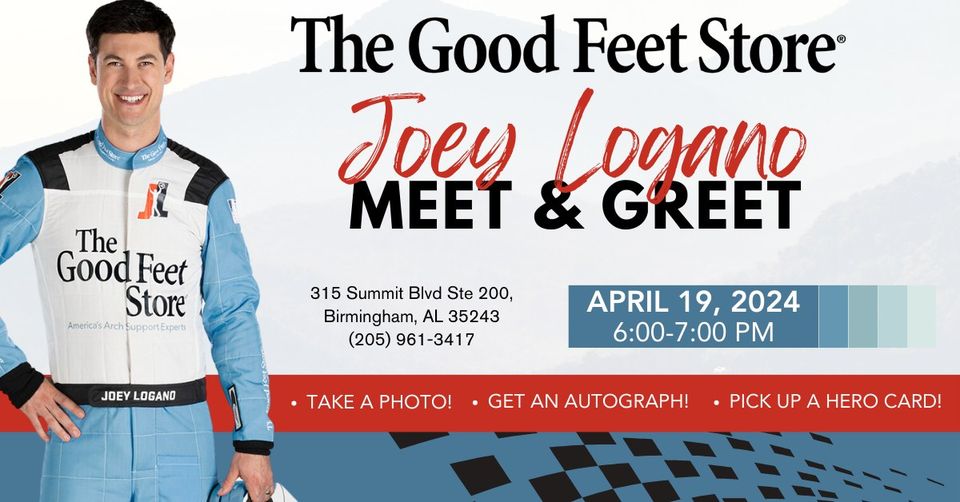 Our friends over at The Good Feet Store want to invite you into their Summit location for a Meet & Greet with NASCAR driver Joey Logano TONIGHT. Hope to see you there!