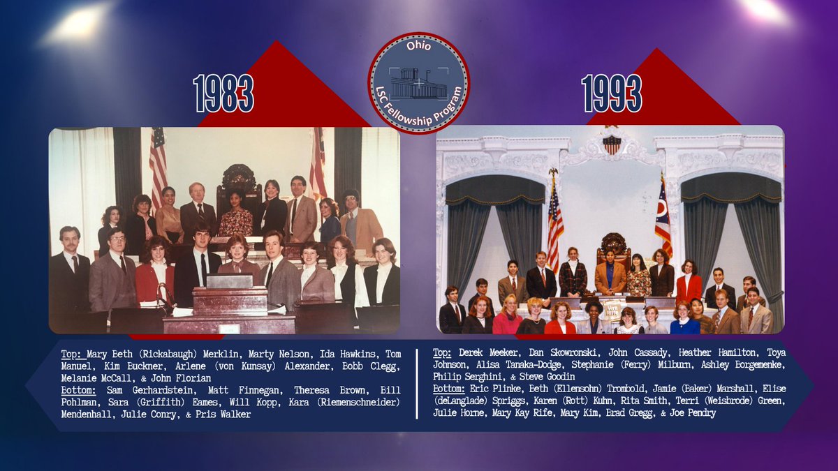 Today, we have a special #tuesdaythrowback that features the 1983 and 1993 classes of 'interns'!  #lscfellowship #stategovernment #publicservice #ohio