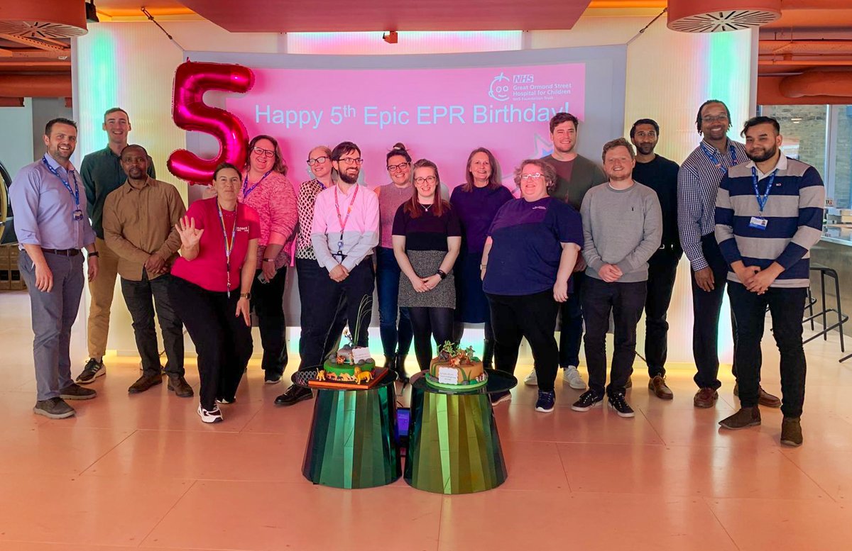 Here's to five years of our EPIC electronic patient record system and the fantastic team behind it! 🎉 That's five years of enhancing patient safety, speeding up decision-making and improving the quality of data to inform #research into improving patient care for the future. 👏