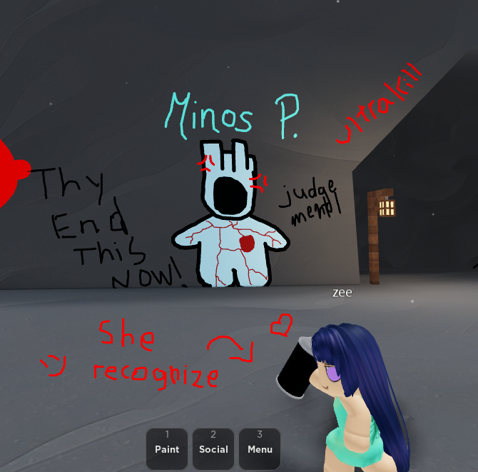 Drawing Minos Prime in Roblox and someone recognize it. (Realistic Spray Paint - Drawings) #ULTRAKILL #Minos #art