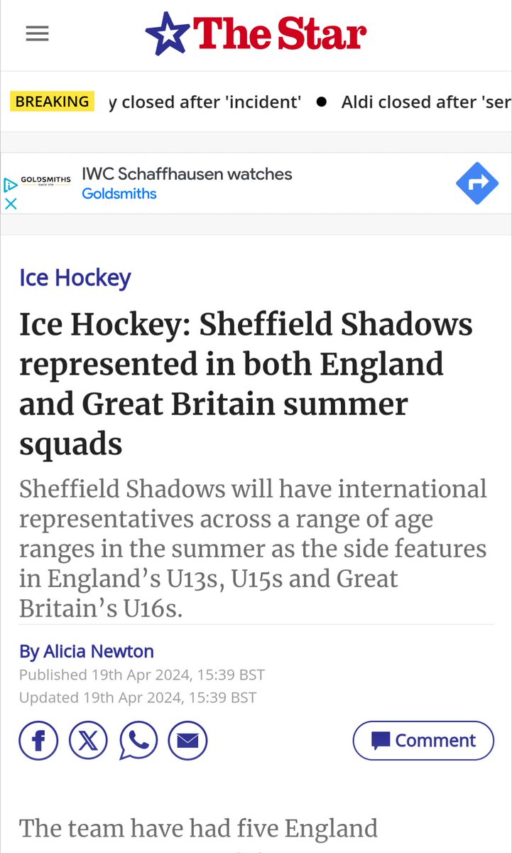 ShadowsWIHC's tweet photo. ๐ฐ Our club is making waves in the local paper this weekend! ๐ Theyโre giving a shout-out to our rockstar players who are participating in the England program. ๐๐ฌ๐ง
Give it a read: https://t.co/Q6ZASY65kq
#icehockeyuk #EIHA #wnihl #icehockey #womensicehockey #sheffieldshadows https://t.co/Vod8E2DJ6i