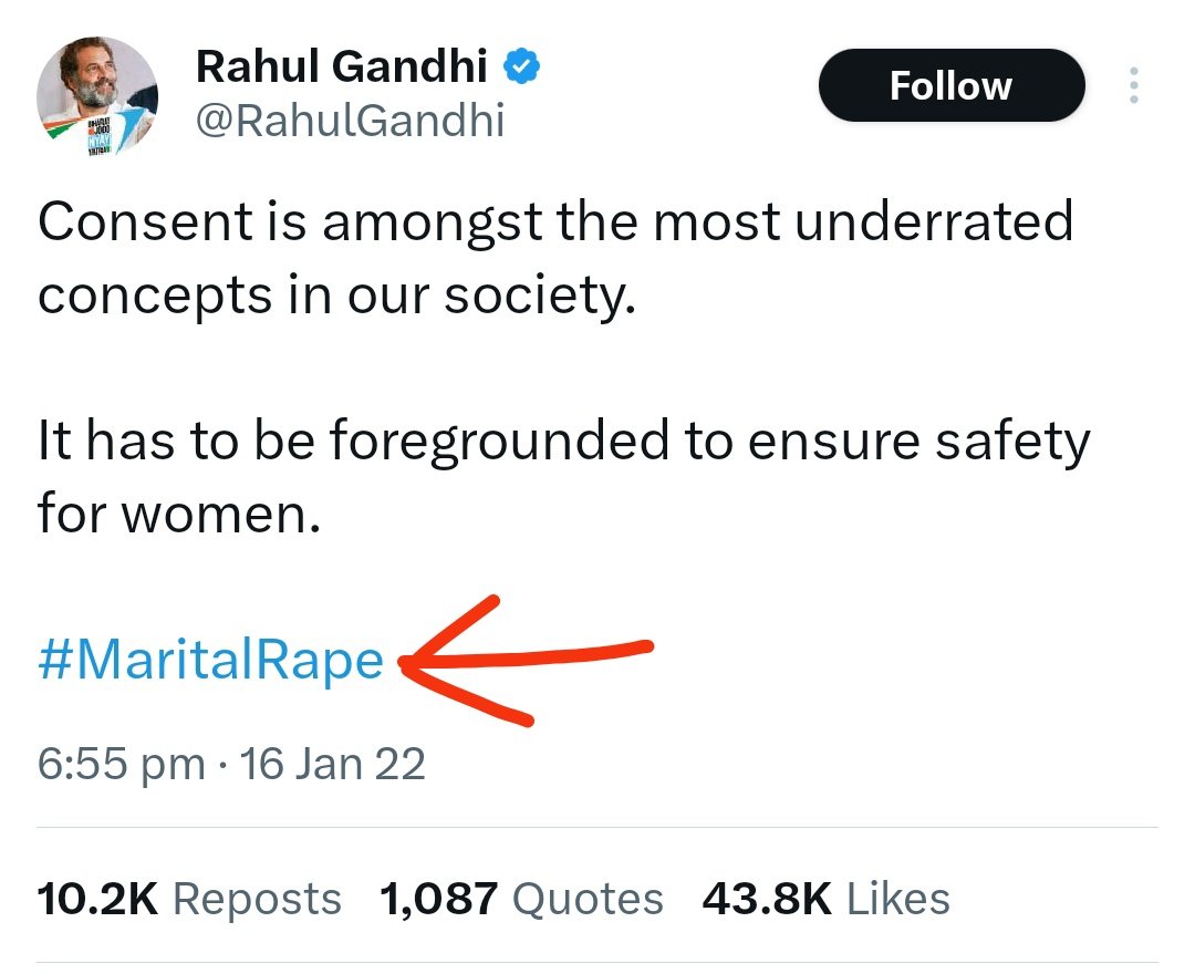 Rahul Gandhi is that idiot who didn't understand that he had a chance of gaining the vote of 51% majority. Yet he chooses to support #fakerape campaigns against men under the umbrella of #ChudailEmpowerment.