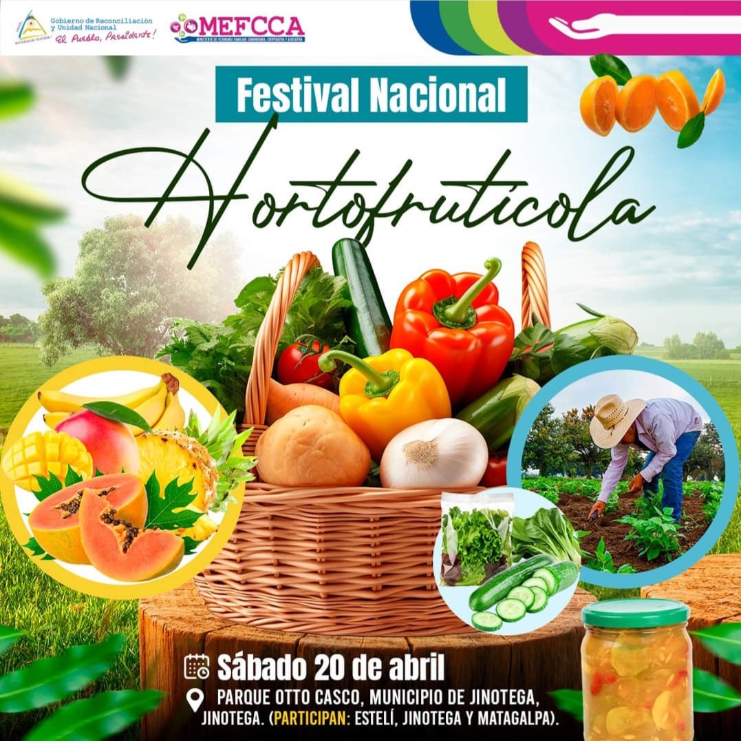 La alegría de vivir en Paz y Tranquilidad. En el Municipio de Jinotega se realizará el Festival Nacional Hortofrutícola, el sábado 20 de abril, en el Parque Otto Casco. #UnidosEnVictorias #SomosVictoriasVerdaderas @CaleroMariela @Martha_Elena16 @MaryuriRG @noelia_arauz