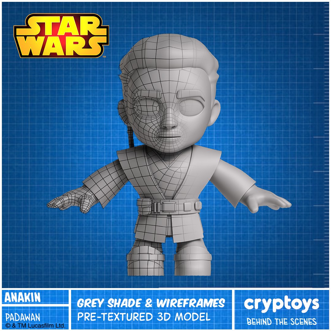 Get a sneak peek behind the Cryptoys’ curtain!! ✨ Coming soon: Rare Star Wars Padawan Anakin Skywalker Cryptoys! #BehindTheScenes #StarWars #Collectible