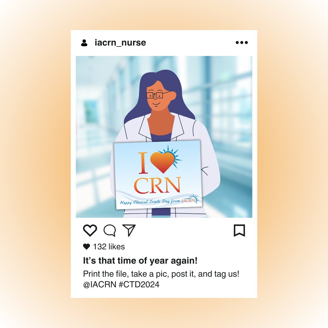 This year, IACRN is looking forward to celebrating #CTD2024 with you through our Media Kit! We can't wait to see our members unite through this amazing day. Be sure to share a photo with the I ♡ CRN poster and tag us on all platforms! Check it out: linktr.ee/iacrn