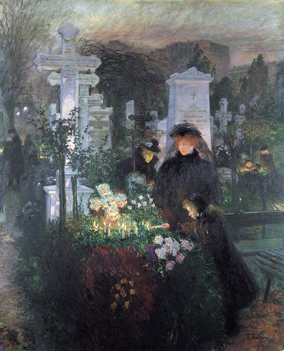 All Souls’ Day (Hedwig Cemetery), 1896 by Franz Skarbina (German, 1849–1910)