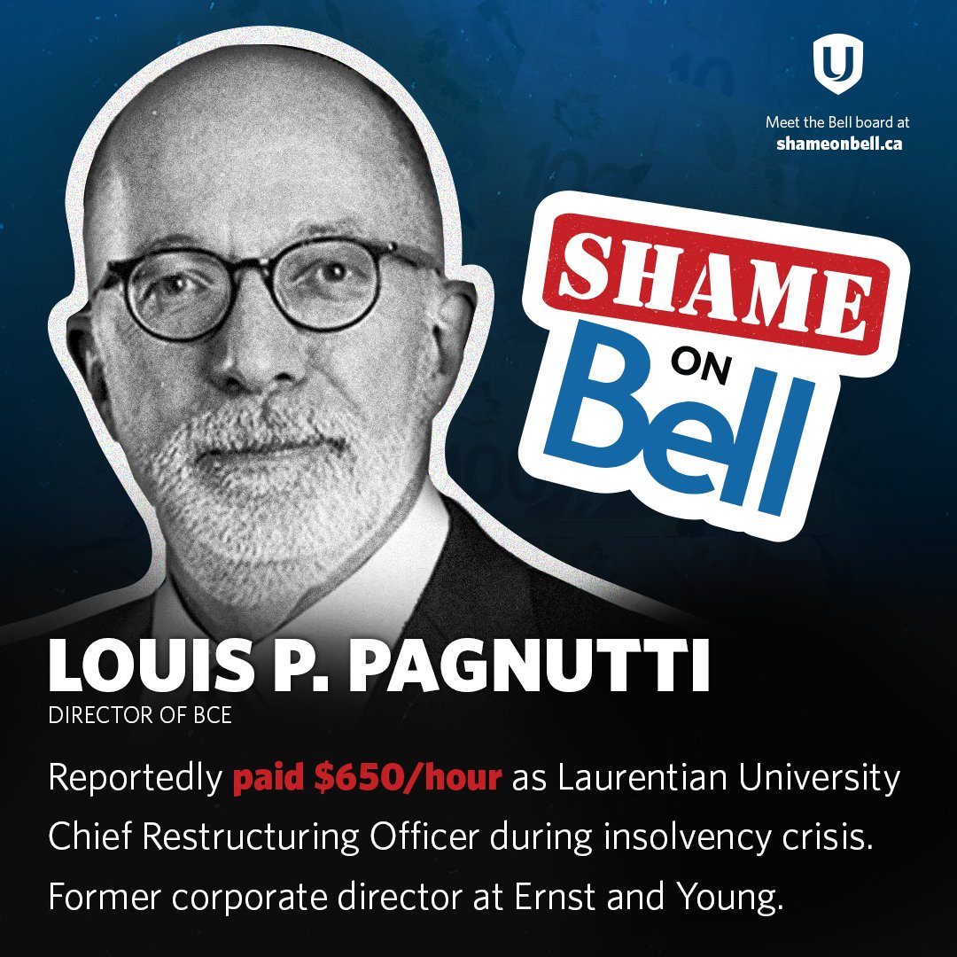 Shame on Bell and shame on Louis Pagnutti for terminating thousands of workers and offshoring good Canadian jobs.

Meet the rest of the Bell board at shameonbell.ca.

#ShameOnBell #canlab