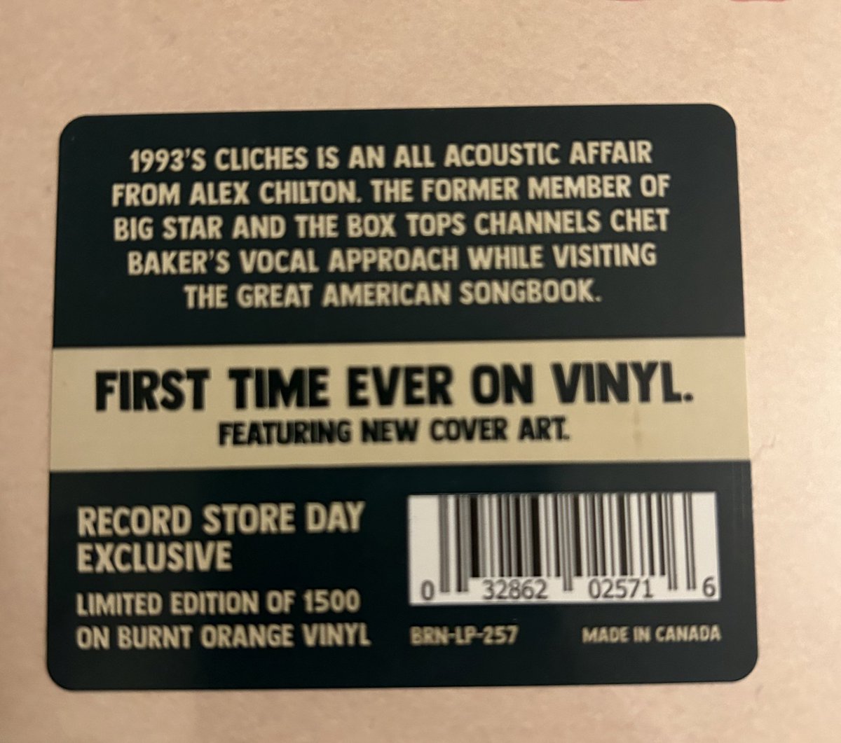 You might think you’re buying a limited edition on @recordstoreday but who can find one of an Alex Chilton batch of 1500 on @barnonerecords?