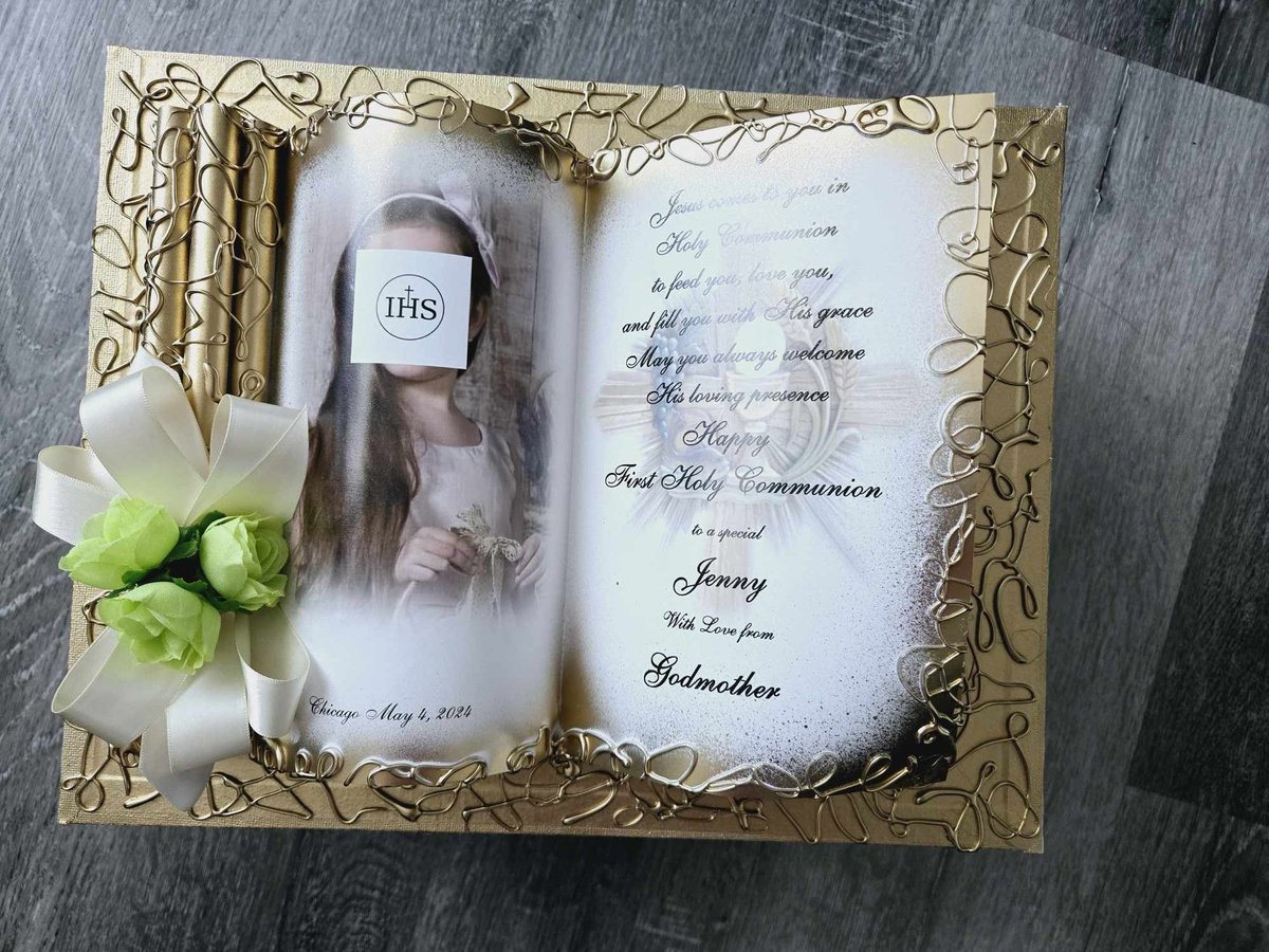 Personalized gift for the First Holy Communion. unique, inimit autor KGARTISTCreations etsy.me/4d2yc7U via @Etsy