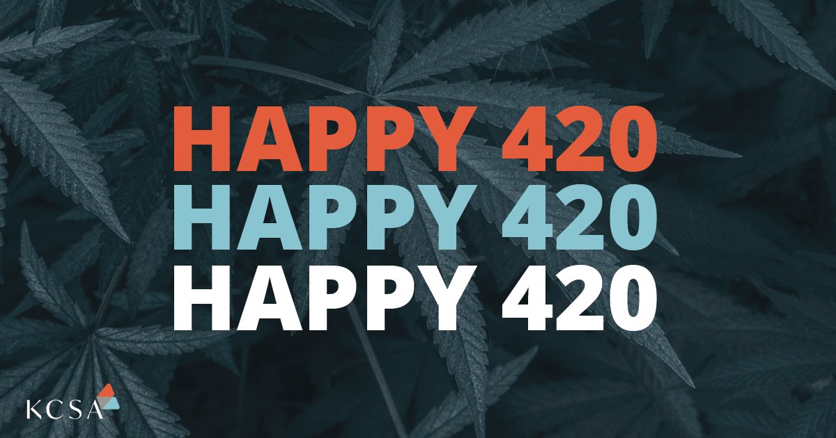 We’re celebrating 420 alongside our clients, colleagues and friends in the #CannabisCommunity! 💚 #KCSA