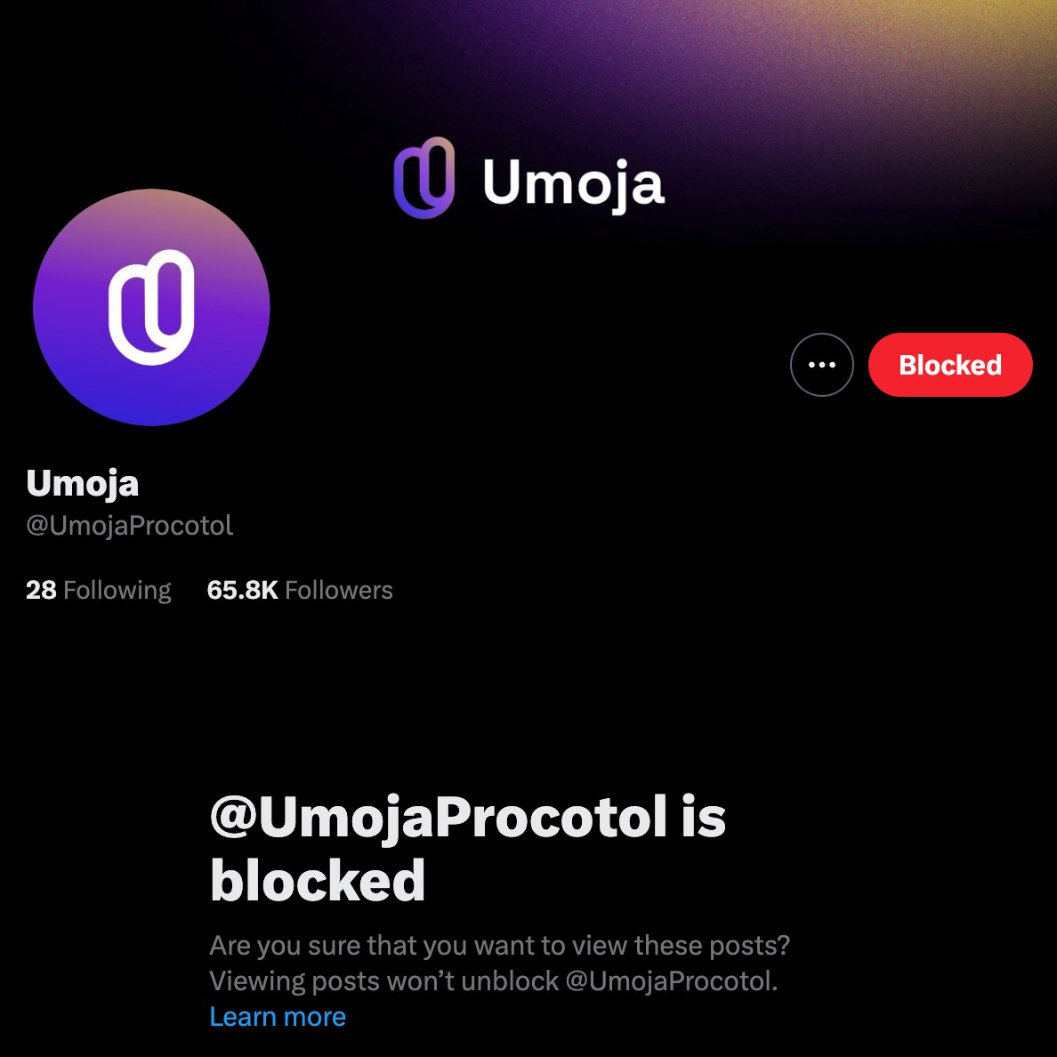SCAM ALERT ❗️ SCAM ALERT ❗️SCAM ALERT

This account @UmojaProcotol has been impersonating us and posting scams under our own tweets.

It will tell you go on a website that looks exactly like ours. 

DO. NOT. CLICK. ANYTHING. ON. THIS. WEBSITE. 

Please REPORT and BLOCK this
