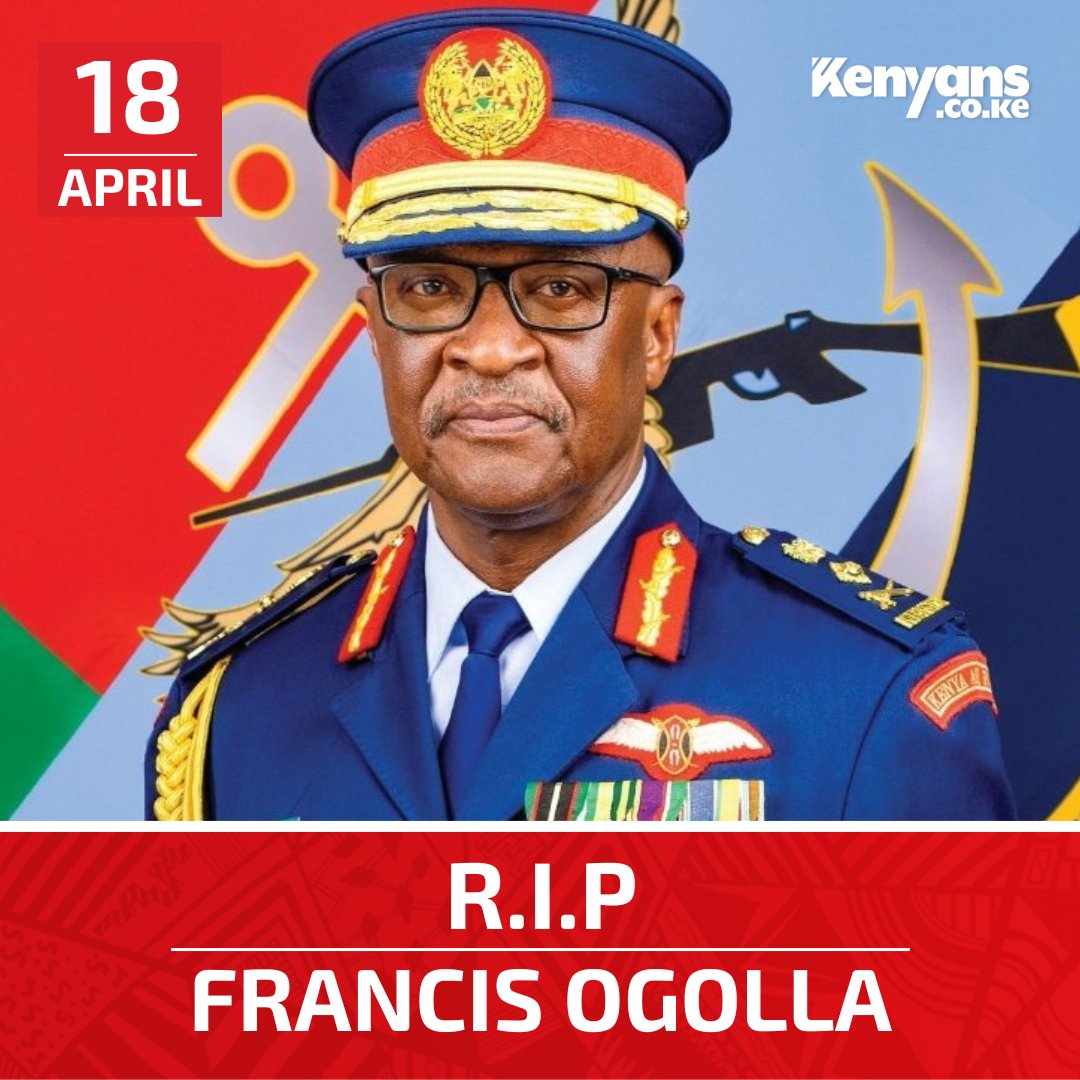 Sending heartfelt condolences to the Republic of Kenya and its citizens on the sad demise of Chief of Defense Forces General Francis Ogolla.#RIPGenOgolla
