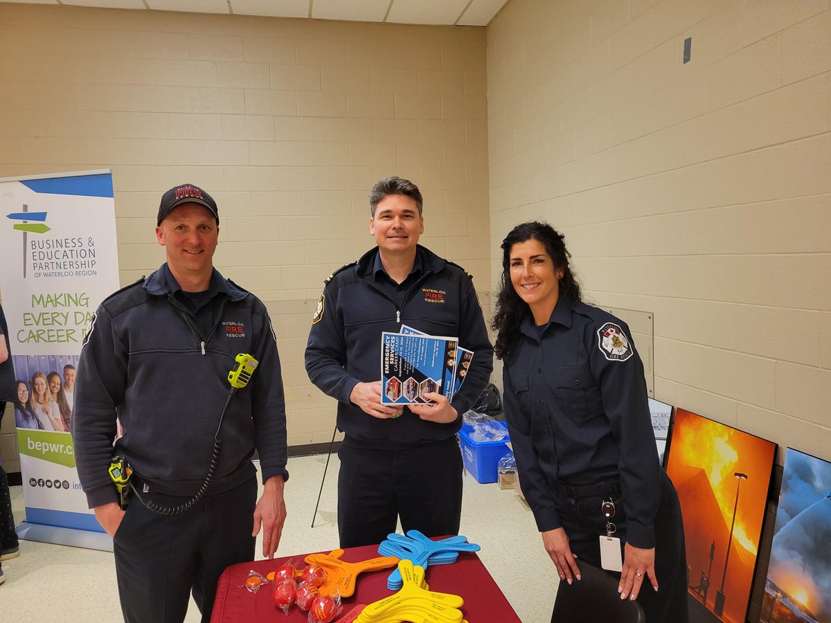 Yesterday Waterloo Fire Rescue Staff attended the Albert McCormick Community Centre to talk to local youth about a career as a fire fighter as part of the career expo 'Explore your Future'. Thank you to the Business & Education partnership for inviting us.